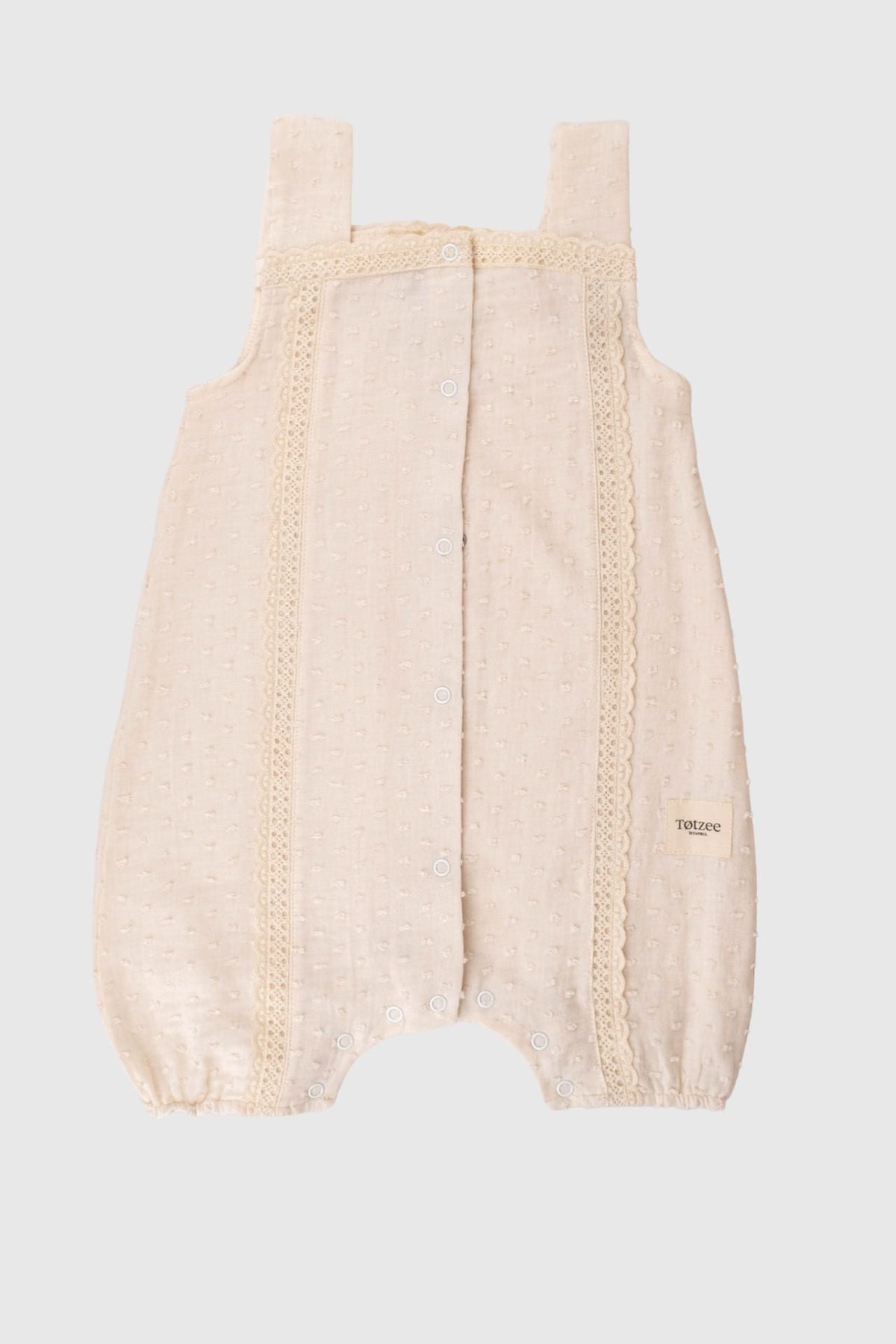 Totzee-Müslin Dantel Detaylı Mini Pon Pon Tulum Deniz Kabuğu-Tulum-2-roqelvaxirum.shop