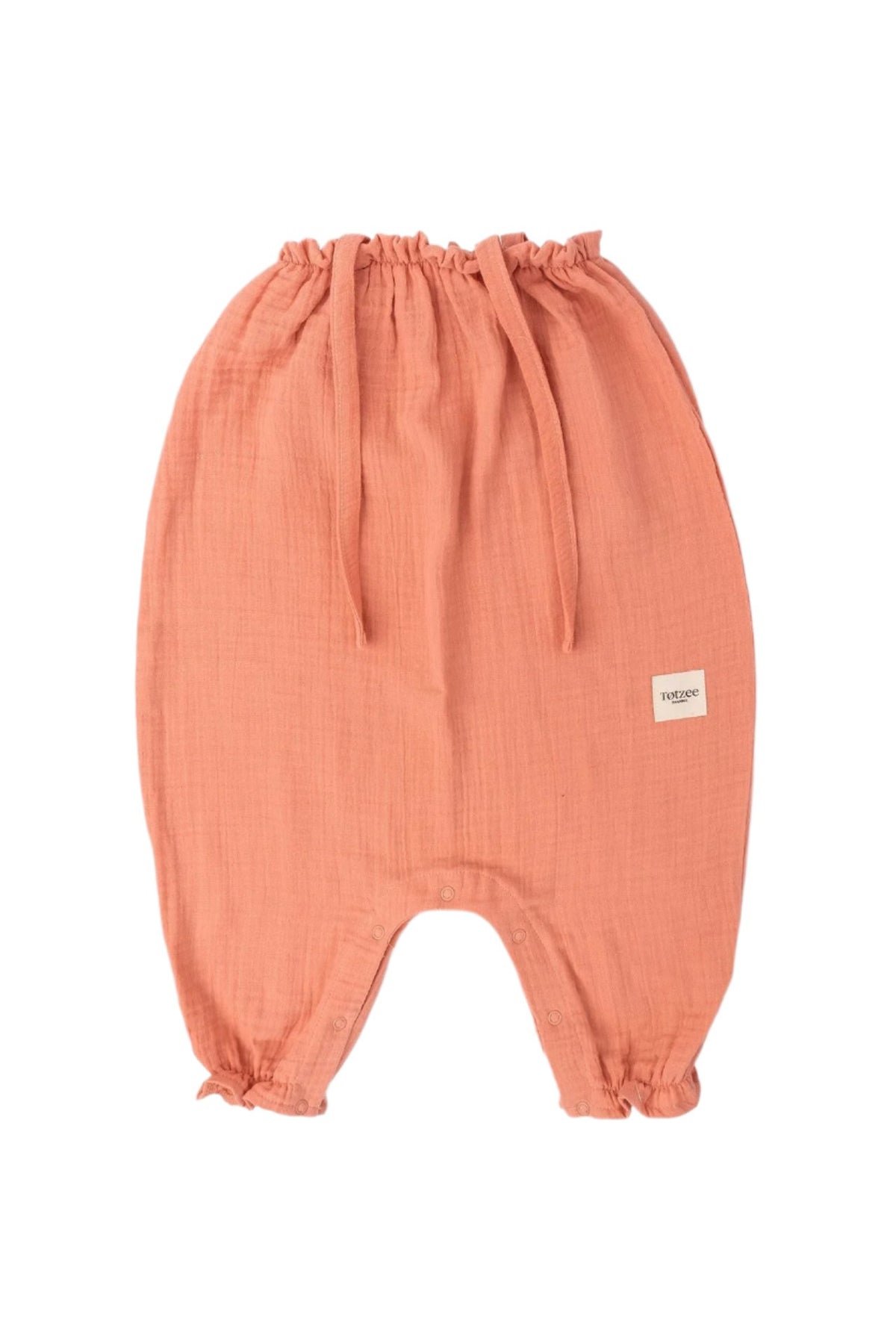 Totzee-Müslin İp Askılı Balon Tulum Mercan Rengi-Çocuk Elbise & Tulum-1-roqelvaxirum.shop