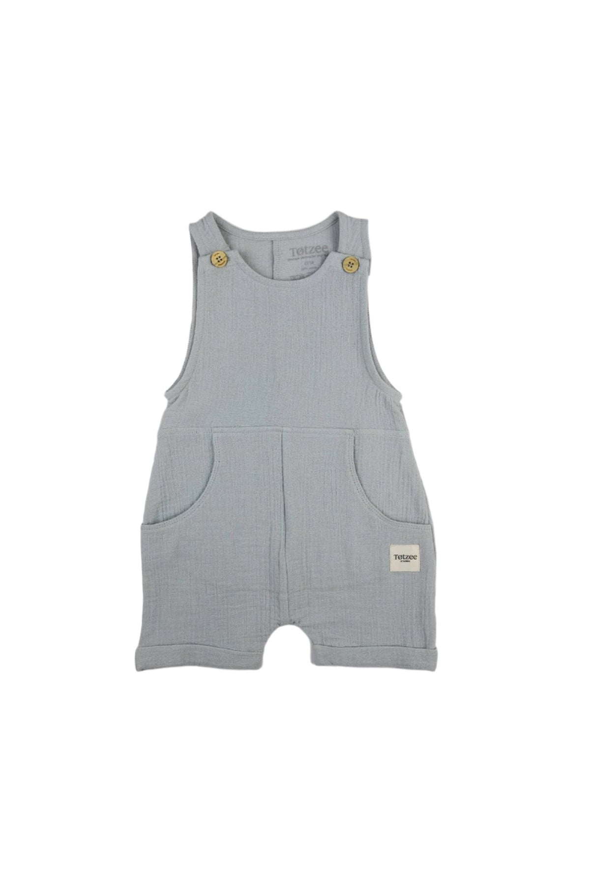 Totzee-Müslin Yandan Cepli Salopet Sis Grisi-Salopet-1-roqelvaxirum.shop