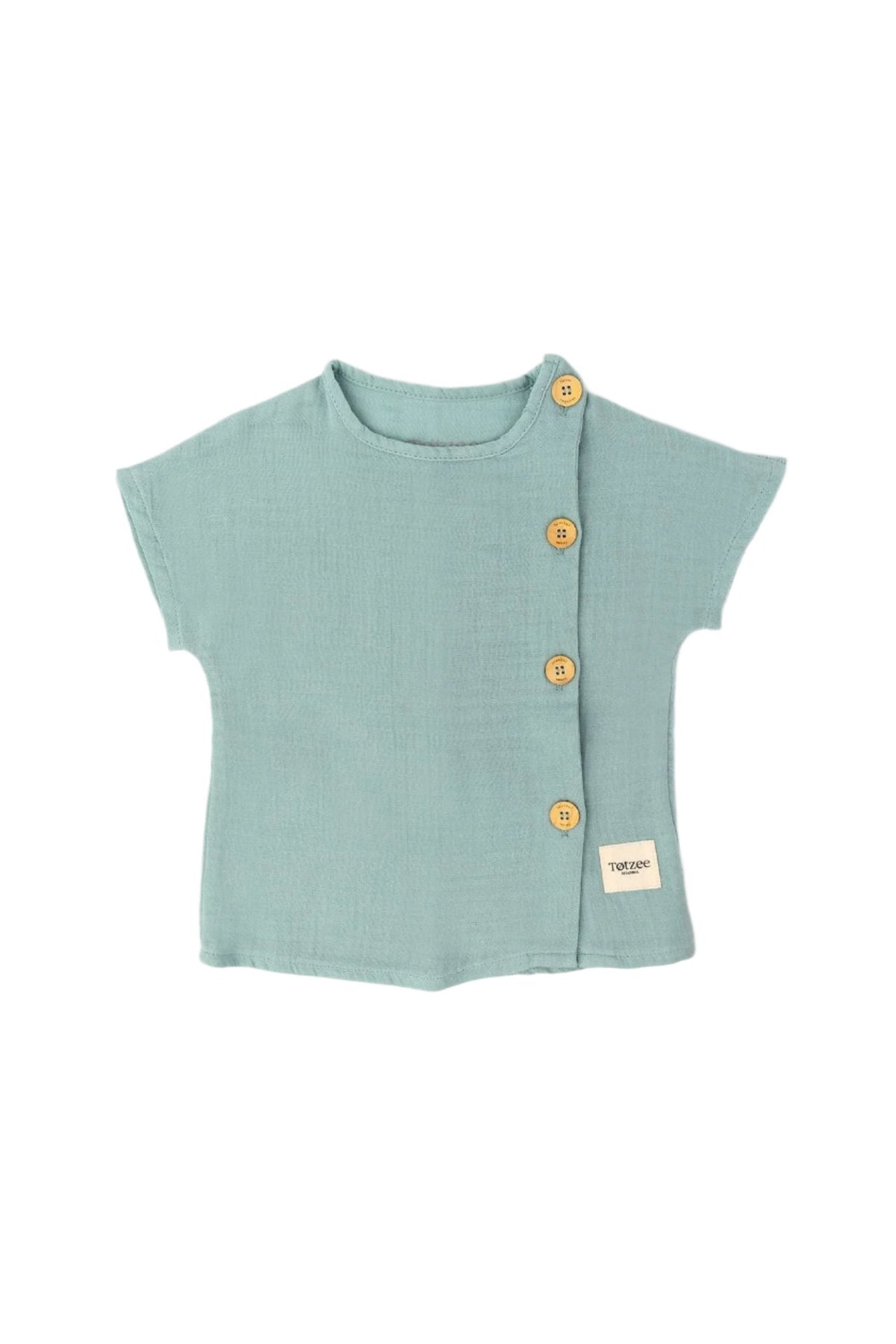 Totzee-Müslin Yandan Düğmeli Üst Camgöbeği-Çocuk Elbise & Tulum-1-roqelvaxirum.shop
