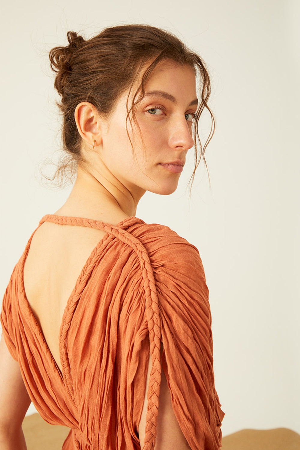Towdoo-Hypatia Elbise - Kiremit-Elbise-7-roqelvaxirum.shop