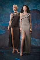 Towdoo-Star Elbise - Gri-Elbise-2-roqelvaxirum.shop