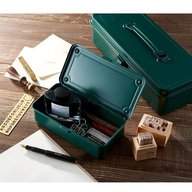 Toyo Steel T-320 Tool Storage Box Antique Green Metal Saklama Kutusu