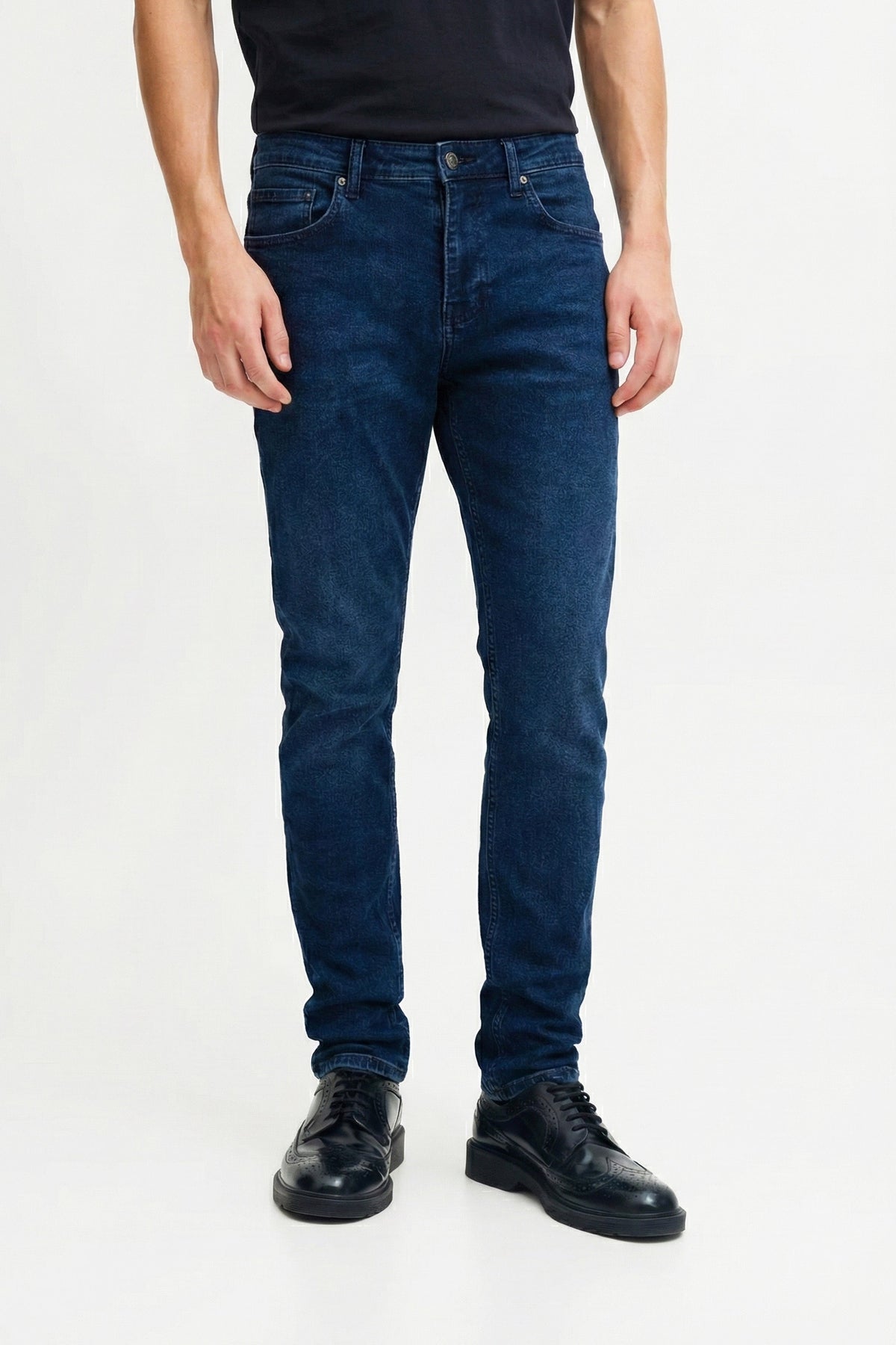 Comfort Fit Erkek Jean Pantolon, Lacivert - 1