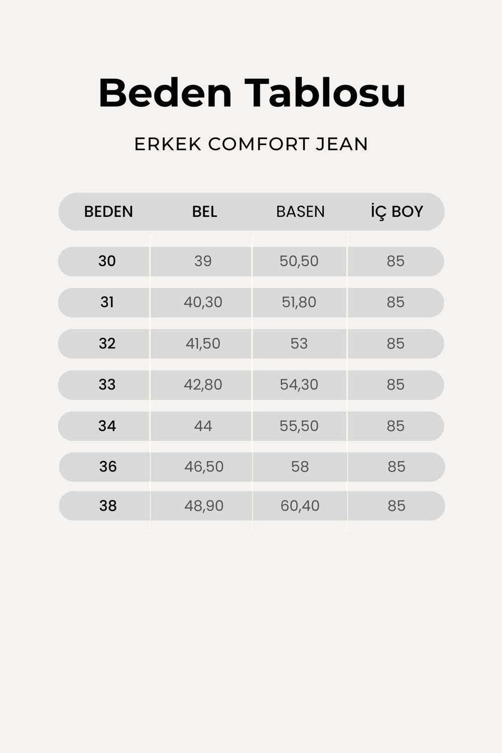 Comfort Fit Erkek Jean Pantolon, Mavi - 3