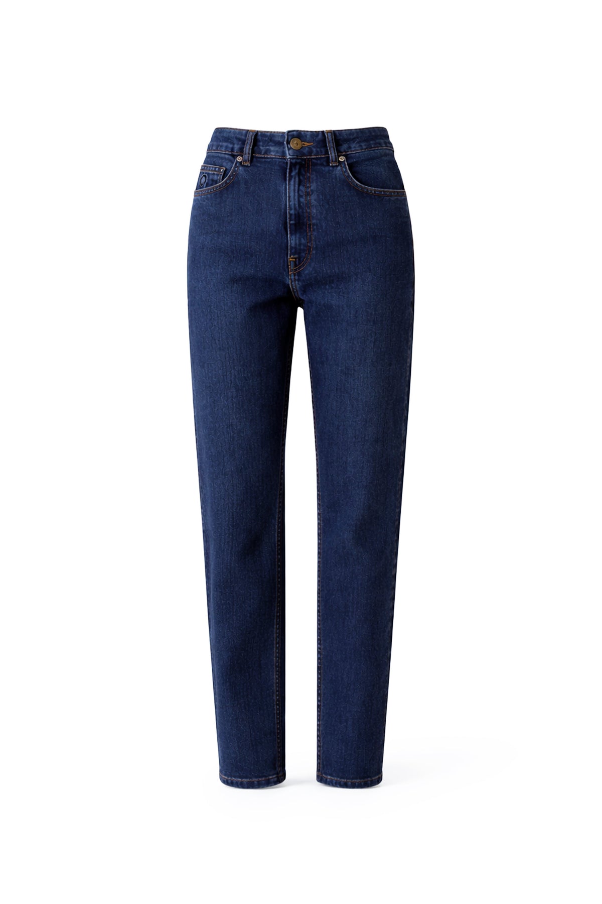 Yüksek Bel Comfort Fit Kadın Jean Pantolon, Lacivert - 0