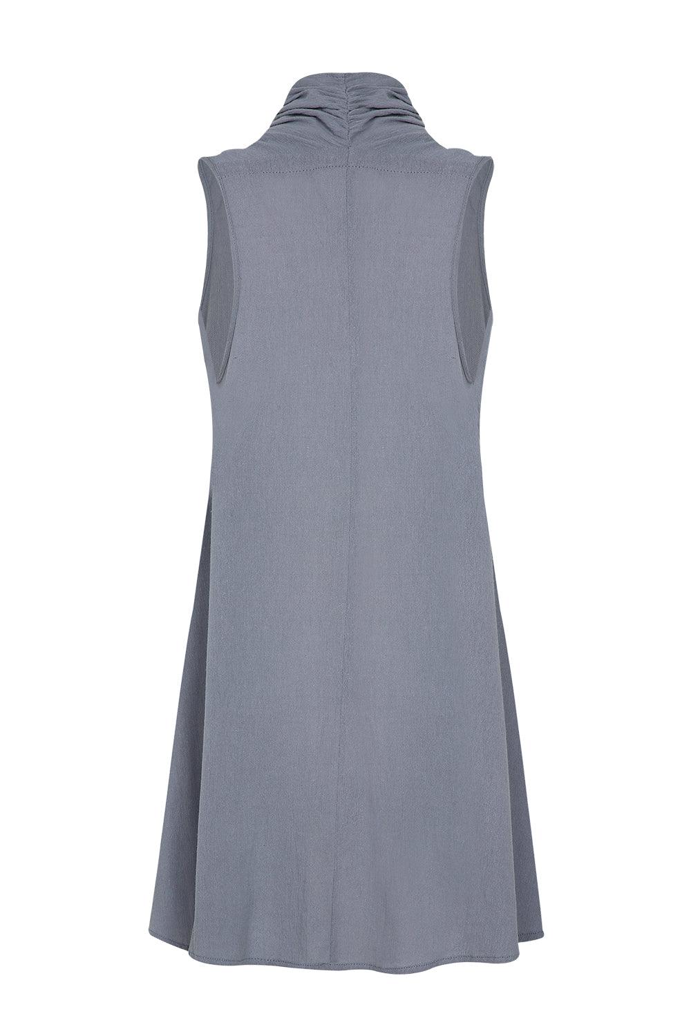 Unexpectedone-Wrapped By Waterfall Tunic - Grey-Elbise-2-roqelvaxirum.shop