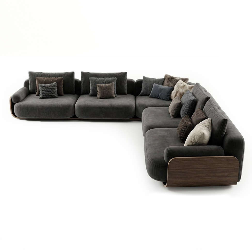 Valnott-Formia 3'lü Koltuk, 210x95x75 Cm-Koltuk-3-roqelvaxirum.shop