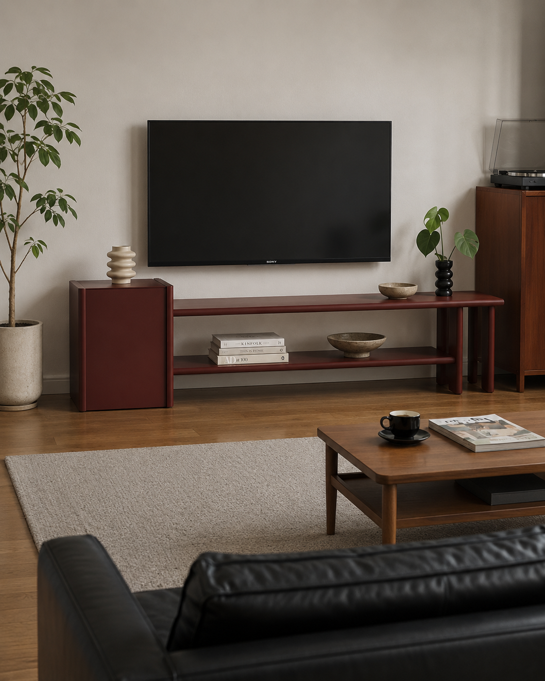 Valnott-Gumha Tv Sehpası-Tv Ünitesi-3-roqelvaxirum.shop