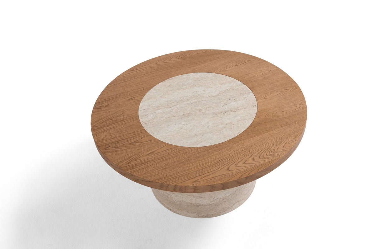 Valnott-Rim Traverten Meşe Orta Sehpa-Orta Sehpa-2-roqelvaxirum.shop