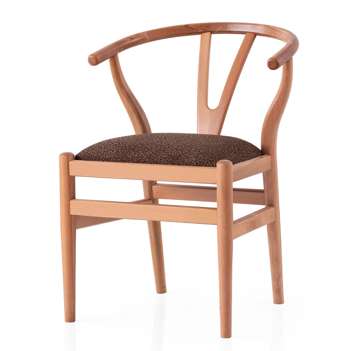 Valnott-Wishbone Kumaşlı Sandalye-Sandalye-3-roqelvaxirum.shop