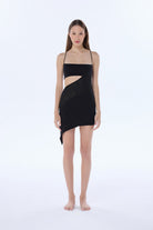 Valnue Lingerie-Frankie Siyah Dantel Asimetrik Gecelik-Gecelik-2-roqelvaxirum.shop