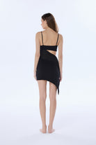 Valnue Lingerie-Frankie Siyah Dantel Asimetrik Gecelik-Gecelik-5-roqelvaxirum.shop