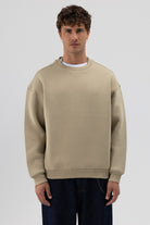 Basic Bisiklet Yaka Oversize Sweatshirt