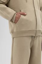 Basic Fermuarlı Oversize Kapüşonlu Sweatshirt
