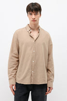 Basic Oversize Pamuk Keten Gömlek