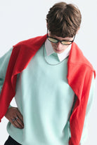 Basic Oversize Yıkamalı Sweatshirt