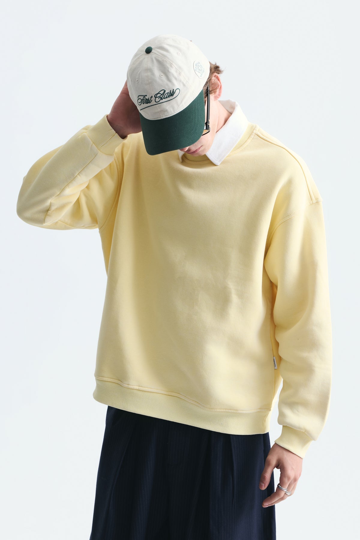 Basic Oversize Yıkamalı Sweatshirt