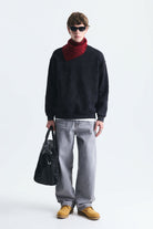 Basic Oversize Yıkamalı Sweatshirt