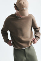 Basic Oversize Yıkamalı Sweatshirt