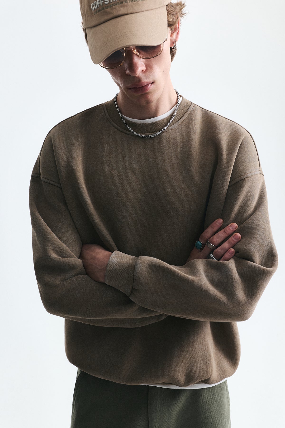 Basic Oversize Yıkamalı Sweatshirt