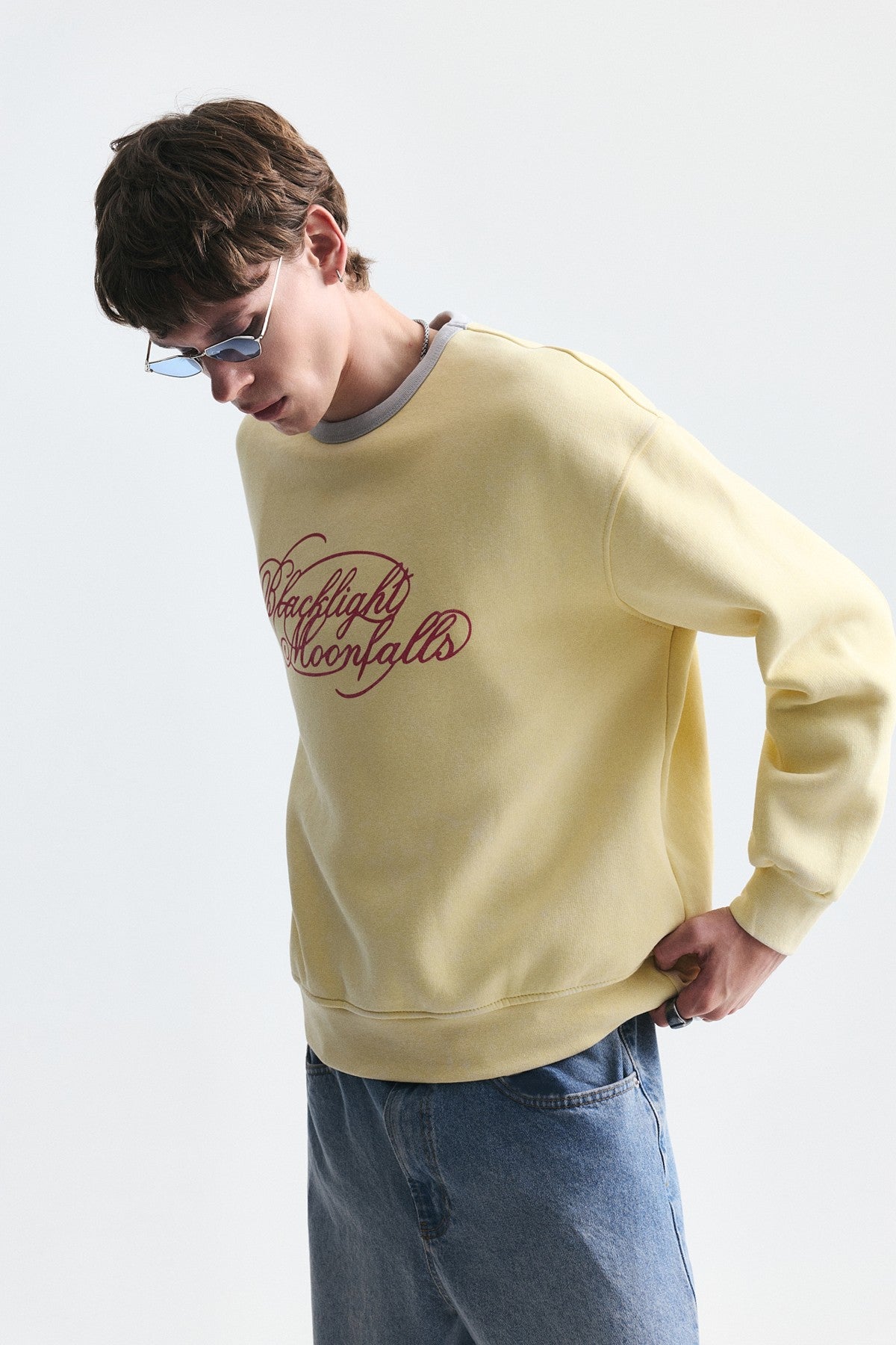 Boxy Fit Baskılı Sweatshirt
