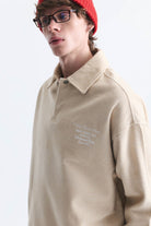Boxy Fit Polo Yaka Sweatshirt