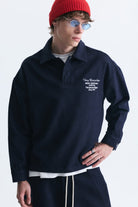 Boxy Fit Polo Yaka Sweatshirt