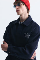Boxy Fit Polo Yaka Sweatshirt