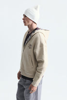 Boxy Fit Fermuarlı Kapüşonlu Sweatshirt
