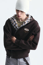 Boxy Fit Fermuarlı Kapüşonlu Sweatshirt