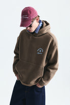 Boxy Fit Yazılı Kapüşonlu Sweatshirt
