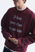 Boxy Fit Yazılı Sweatshirt