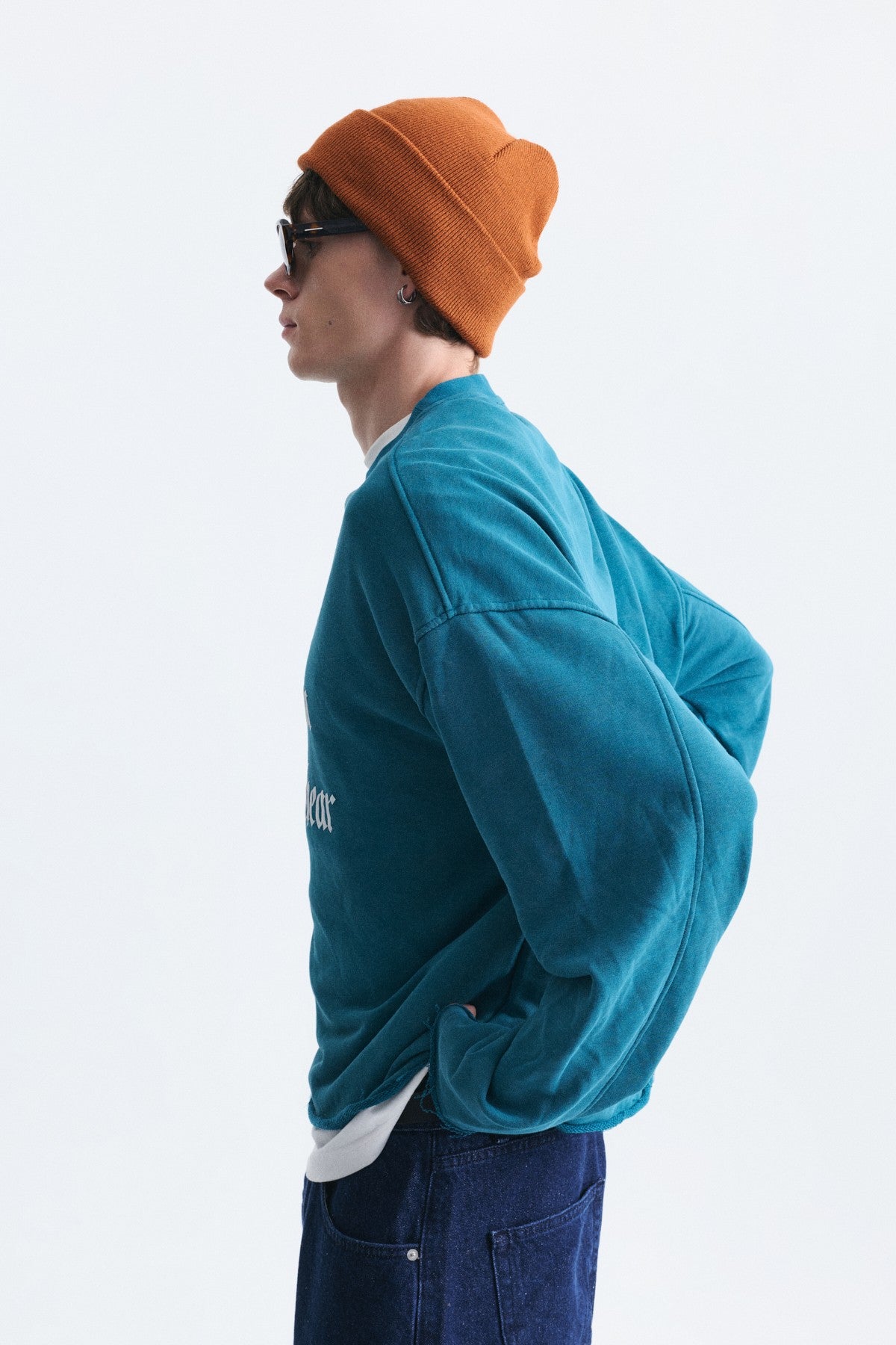 Boxy Fit Yazılı Sweatshirt