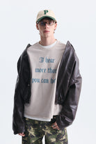 Boxy Fit Yazılı Sweatshirt