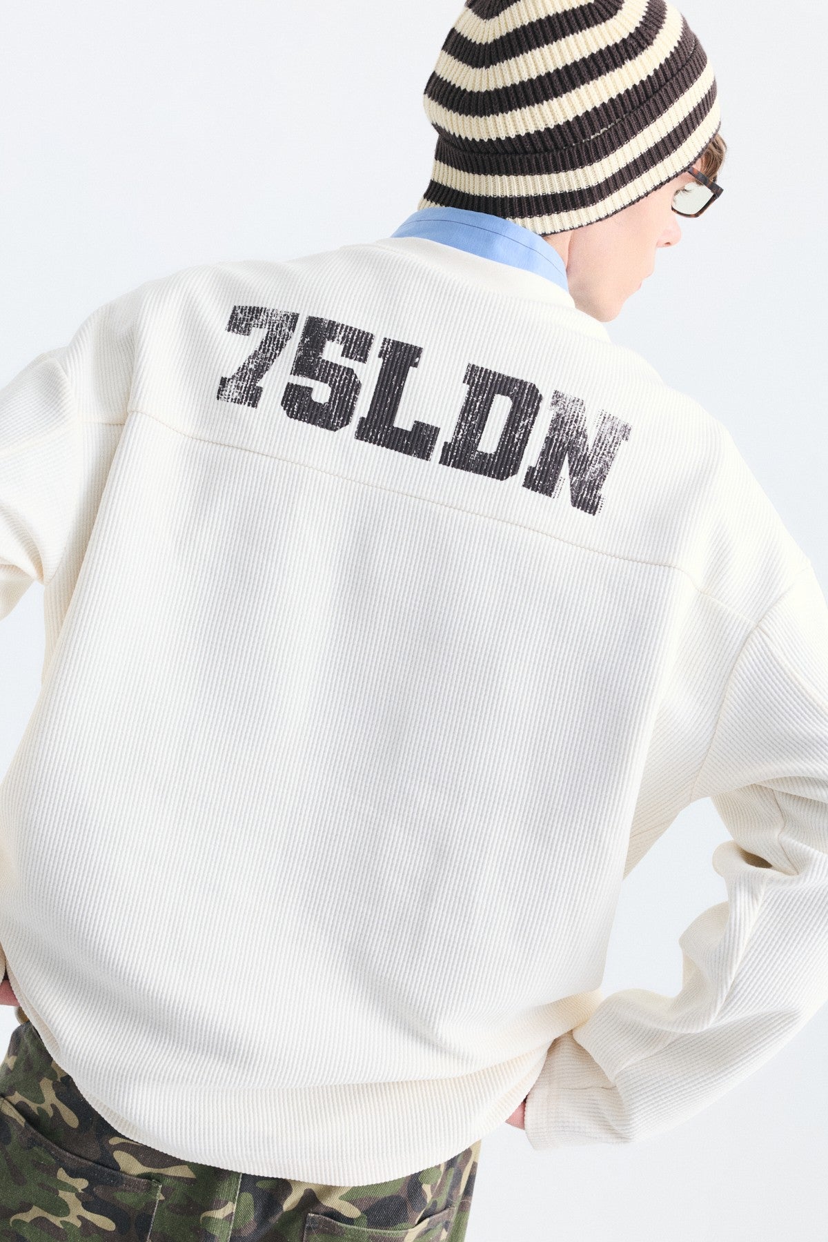 Dokulu London Baskılı Sweatshirt