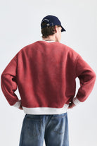 Kontrast Yaka Oversize Sweatshirt