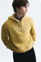 Boxy Fit Metal Klips Kapama Sweatshirt