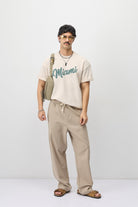 Oversize Miami Baskılı Tişört