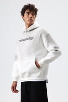 Oversize Baskılı Yıkamalı Hoodie