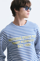 Oversize Çizgili Sweatshirt