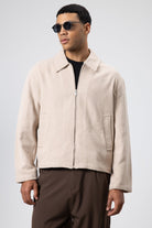 Oversize Fermuarlı Kaşe Ceket