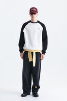 Oversize Renk Bloklu Sweatshirt