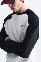 Oversize Renk Bloklu Sweatshirt