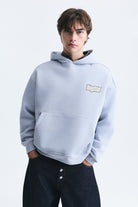 Oversize Sırt Baskılı Sweatshirt