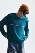 Oversize Yazılı Sweatshirt