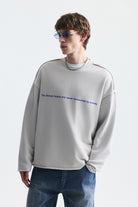 Oversize Yazılı Sweatshirt