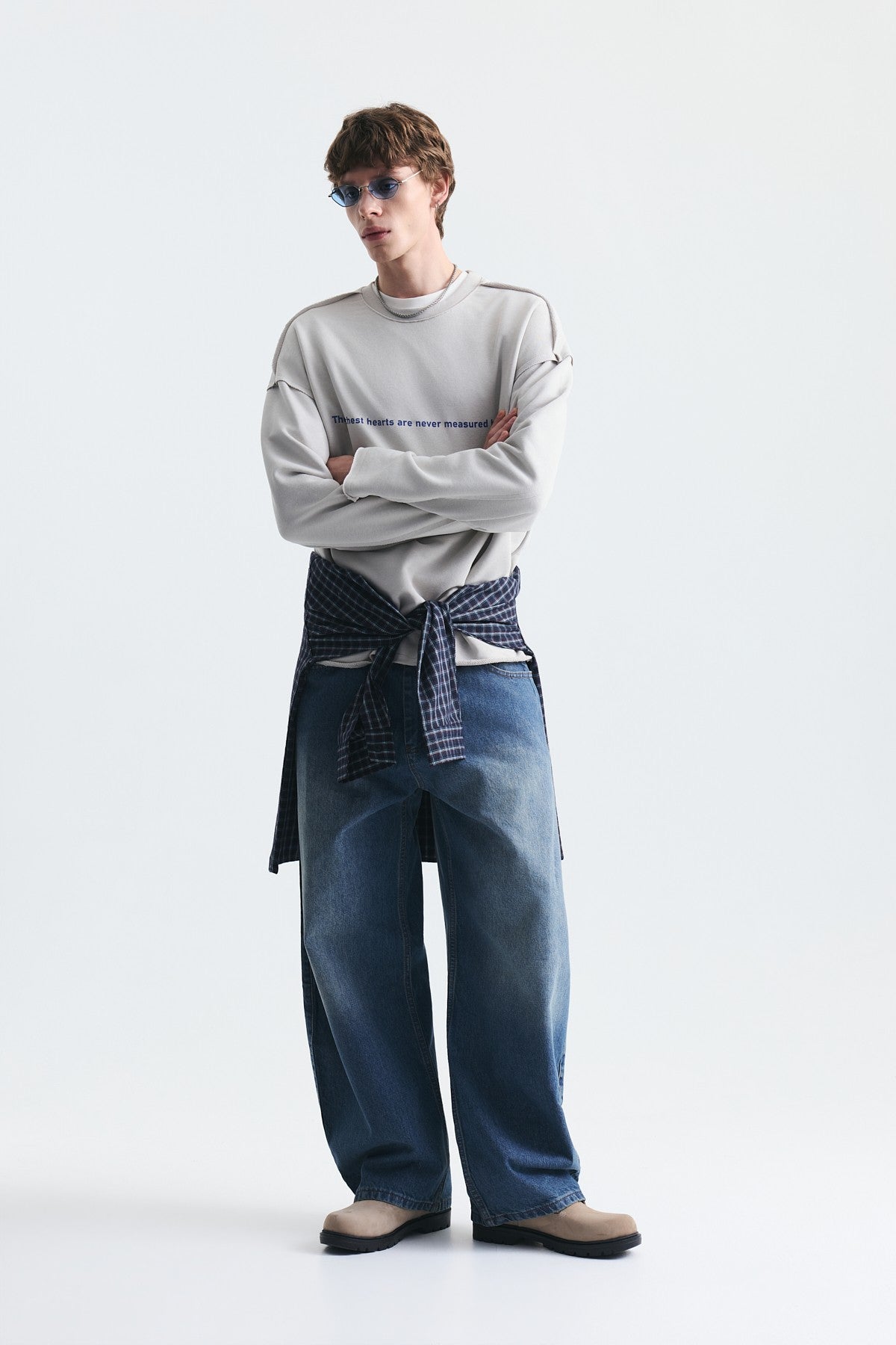 Oversize Yazılı Sweatshirt