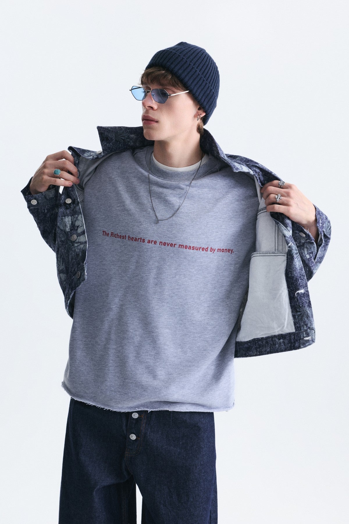 Oversize Yazılı Sweatshirt