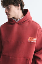 Oversize Yıkamalı Kapüşonlu Sweatshirt